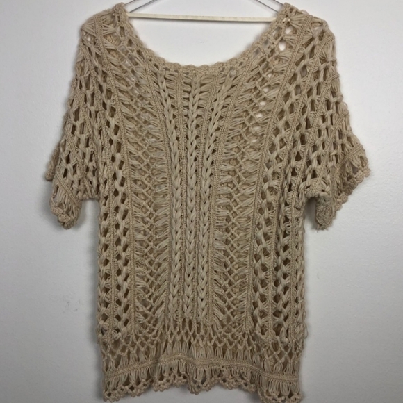 Anthropologie Open Knit Boho Top - Picture 5 of 6